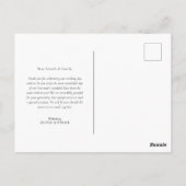 Elegant Minimalist Script Photo Wedding Postcard ポストカード (裏面)