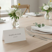 Elegant Minimalist Script Wedding Place Card プレイスカード