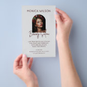 Elegant minimalist silver gray beauty salon チラシ (ハンドル)