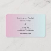 Elegant Minimalist Teal Green Floral Line Art 名刺 (裏面)