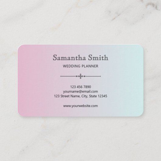 Elegant Minimalist Teal Green Floral Line Art 名刺 (裏面)