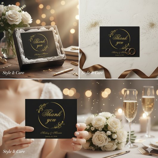 Elegant Minimalist Thank You Card for Every Occasi ノートカード