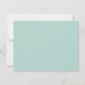 Elegant Minimalist Turquoise Two Border Ruled ノートカード (裏面)