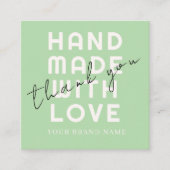 Elegant Minimalist Typography Olive Simple Square スクエア名刺 (正面)