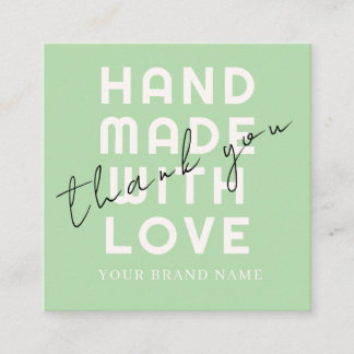 Elegant Minimalist Typography Olive Simple Square スクエア名刺