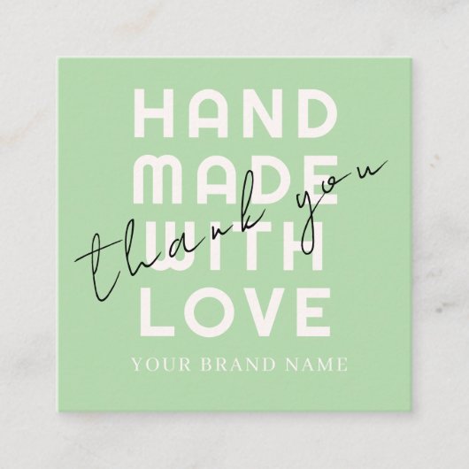 Elegant Minimalist Typography Olive Simple Square スクエア名刺 (正面)