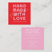 Elegant Minimalist Typography Simple Orange Square スクエア名刺 (正面/裏面)