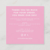 Elegant Minimalist Typography Simple Orange Square スクエア名刺 (裏面)