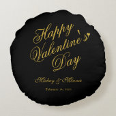 Elegant Minimalist Valentine’s Day Love ラウンドクッション (裏面)