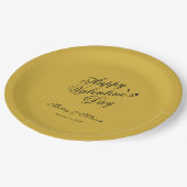 Elegant Minimalist Valentine’s Day Love Themed ペーパープレート (アングル)