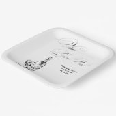 Elegant Minimalist Vino Before Vows Bridal Shower ペーパープレート (傾斜あり)