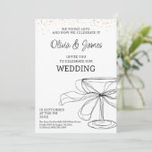 Elegant minimalist wedding celebration design 招待状 (スタンド正面)