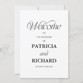 Elegant Minimalist Wedding Ceremony Program 招待状 (正面)