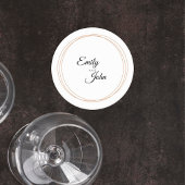 Elegant Minimalist Wedding Coaster ラウンドペーパーコースター
