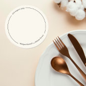 Elegant Minimalist Wedding Coaster ラウンドペーパーコースター
