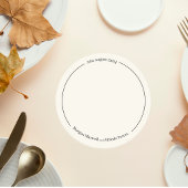Elegant Minimalist Wedding Coaster ラウンドペーパーコースター