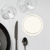 Elegant Minimalist Wedding Coaster ラウンドペーパーコースター