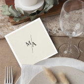 Elegant Minimalist Wedding Cocktail Napkin スタンダードカクテルナプキン