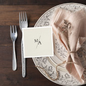 Elegant Minimalist Wedding Cocktail Napkin スタンダードカクテルナプキン