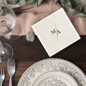 Elegant Minimalist Wedding Cocktail Napkin スタンダードカクテルナプキン