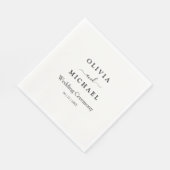 Elegant Minimalist Wedding Dark Green Classic Chic スタンダードランチョンナプキン (角)