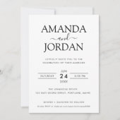 Elegant Minimalist Wedding Invitation 招待状 (正面)