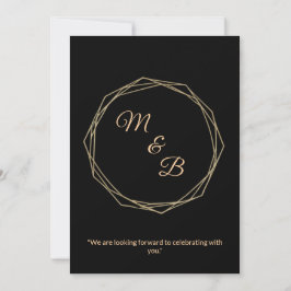 "Elegant Minimalist Wedding Invitation" 招待状