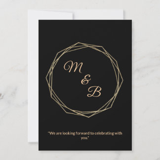 "Elegant Minimalist Wedding Invitation" 招待状