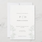 Elegant Minimalist Wedding Invitation 招待状 (正面)