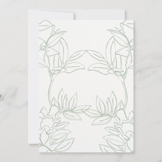 Elegant Minimalist Wedding Invitation 招待状 (裏面)