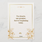 Elegant Minimalist Wedding Invitation | Classic Bl 招待状 (裏面)