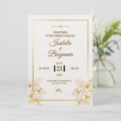 Elegant Minimalist Wedding Invitation | Classic Bl 招待状 (スタンド正面)
