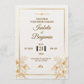 Elegant Minimalist Wedding Invitation | Classic Bl 招待状 (正面)