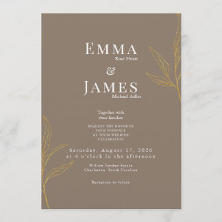 Elegant Minimalist Wedding Invitation | Modern 招待状