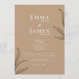 Elegant Minimalist Wedding Invitation | Modern 招待状