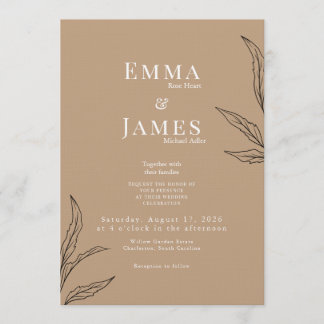 Elegant Minimalist Wedding Invitation | Modern 招待状
