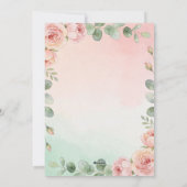 Elegant minimalist wedding invitation with waterco 招待状 (裏面)