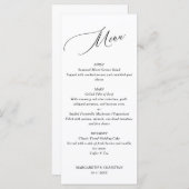 Elegant Minimalist Wedding Menu メニュー (正面/裏面)