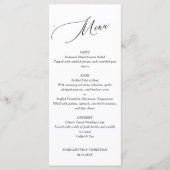Elegant Minimalist Wedding Menu メニュー (正面)