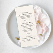 Elegant Minimalist Wedding Menu メニュー