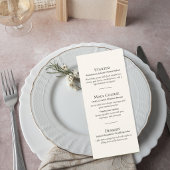 Elegant Minimalist Wedding Menu メニュー