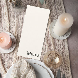 Elegant Minimalist Wedding Menu メニュー