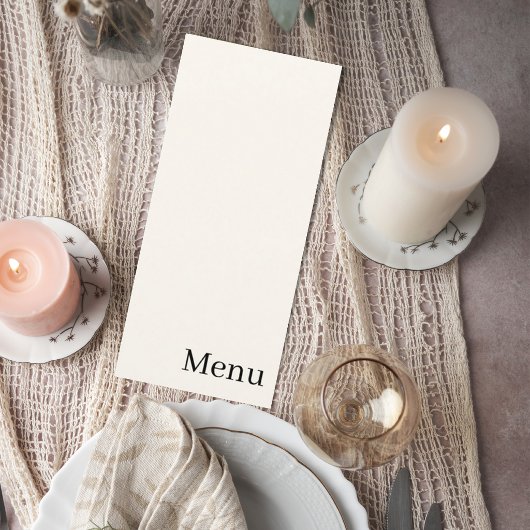 Elegant Minimalist Wedding Menu メニュー