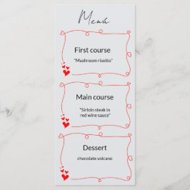 Elegant Minimalist Wedding Menu メニュー