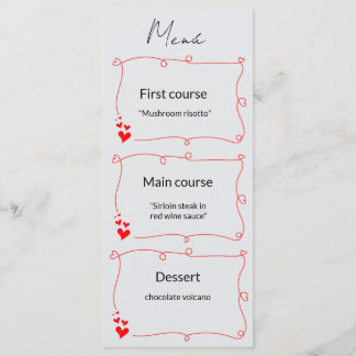 Elegant Minimalist Wedding Menu メニュー