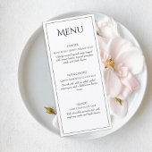 Elegant Minimalist Wedding Menu Card メニュー