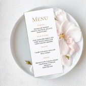 Elegant Minimalist Wedding Menu Card メニュー