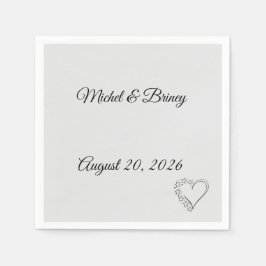 Elegant Minimalist Wedding Napkins スタンダードカクテルナプキン
