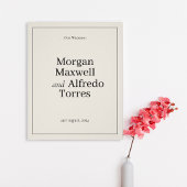 Elegant Minimalist Wedding Poster ポスター