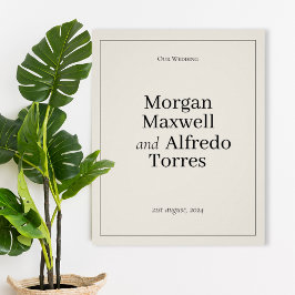 Elegant Minimalist Wedding Poster ポスター